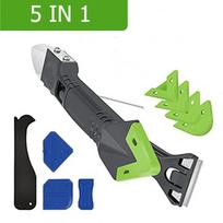 Silicone Scraper Sealant Smooth Remover Tool Set 7 In 1 Floor Caulk Finisher Grout Kit Glass Glue Angle Scraper Set Accessoriess gray