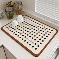 Kitchen Sink Mat Absorbent Pad Absorbent Dish Drying Pads Quick Drying Mats Coffee Machine Tablecloth 1pc 40x50cm gray