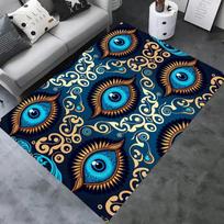 Evil Eye Print Area Rugs Non-slip Floor Mat Living Room Bedroom and Home Decor Doormat Machine Washable Kitchen Carpet 40X60cm-16x24in