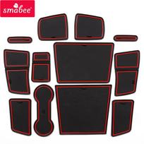 Smabee Gate Slot Cup Mat for Renault Captur 2019 - 2020 Car Anti-Slip Door Groove Pad Rubber Coaster Interior Accessories 12pcs black