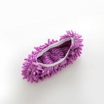 Dust Duster Mop šlepetės batų užvalkalas, daugiafunkcis plaunamas mikropluošto pėdų kojinės grindų valymo batų užvalkalas violetinė