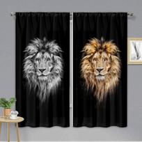 Wild Lion Animal Free Shipping Window Curtains Blinds For Living Room Kid's Bedroom Bathroom Kicthen Office Door Home Decor2Pcs W65X60H(cm)X2Pcs&Hook