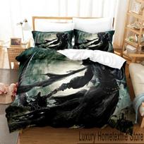 3D Print Dark Grim Reaper  Bedding Set Boys Girls Twin Queen King Size Duvet Cover Pillowcase Bed boys Adult Home Textileextile 70x133cm 2pcs black