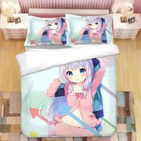 Anime Girl Izumi Sagiri 3D Printed Bedding Set King Duvet Cover Pillow Case Comforter Cover Bedclothes Bed Linens Home Textiles 70x133cm 2pcs