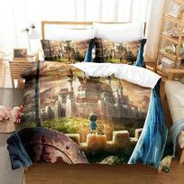 3D Printed Anime Ranking of Kings Bojji Bedding Set Boys Girls Twin Queen Size Duvet Cover Pillowcase Bed Kids Adult EU Single 135x200cm beige