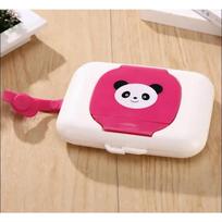 Baby Wipes Case Wet Wipe Box Dispenser for Stroller Portable Rope Lid Covered Tissue Boxes pink