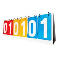 Competition Score Counter Flip Cards for Tennis Badminton Soccer Red Yellow Blue blue