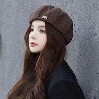 Women Artist Beret Autumn Winter Retro Temperament Elegant Painter Hat Ladies Fashion Big Head Circumference Cap