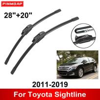 Automobilio valytuvai Toyota Sightline 2011-2019 28  + 20  Priekiniai Galiniai Valytuvų Šluotelės Valytuvai Pjoviklis Priedai 2011 2012 2013 2014 2015 2016 2017 2018 2019 juoda