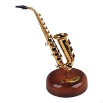 Saxophone Music Box Decor Collectibles Decorative Toy Mini Musical Instrument Ornament Rotating 15cmx17.5cm