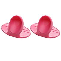 10 vnt. Virtuvės indai Silikoninė karščiui atspari pirštinė orkaitei Mikrobangų krosnelės Silikoninis neslystantis laikiklis Virtuvės reikmenys Pink-10pcs pink