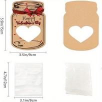 Gimtadienio Valentino diena Drifting sveikinimo atvirukas masinis Valentino dienos mainų atvirukas Dovana klasėje Vaikų vakarėliui 24pc/set beige
