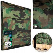 Outdoor Protection Tarp - Polyethylene - 5 x 6 m - Camouflage - 80 g/m² - UV Resistant Tarp Trailer Tarp KOTARBAU kamufliažas