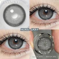 Funsachy 1 Pair Colorful Pupil Gray Contact Lenses For Eyes Blue Contact Lenses Blue Eyes Brown Contact Lenses Annual Korean
