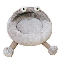 Removable and Washable Dog Kennel  Removable Cat Kennel  Plush Shape Nest  Deep Sleep Thermal Pad  Winter Pet Kennel Dog Mat M gray