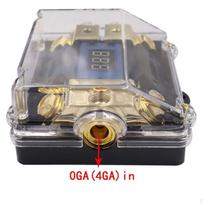 Car Audio Digital LED Voltage Display,1 in 2 Out Dustproof Cover Distribution Block Anl Fuse Holder gray