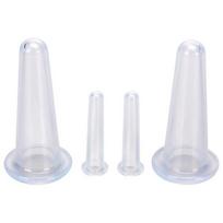 Silicone Facial Cupping Device for Relaxing Eye and Meridian Massage 2 large 2 small, 4 in a set balta