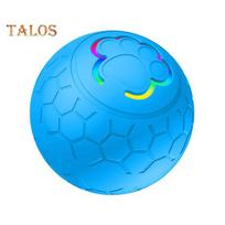 Interactive Pet Ball Toy Automatic Rolling Smart Ball Dog Toy Electric Bouncing Ball with LED Light for Small/Medium Dogs Cats mėlyna