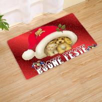 Bath Mat 40x60cm Home Bathroom Non-slip Carpet Toilet Christmas Theme Suede Mats Absorbent Rug Mat Kitchen Toilet Floor Decor 400MMx600MM