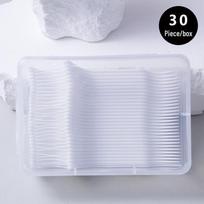Kompaktiška dantų krapštukų dėžutė ir individualiai supakuoti dantų siūlo krapštukai su LOGOTIPU 30 pieces white