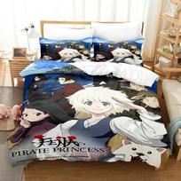 Anime Fena Pirate Princess Bedding Set Duvet Cover Bed Set Quilt Cover Pillowcase Comforter king Queen Size Boys Adult Bedding 70x133cm 2pcs