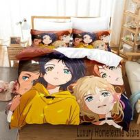 Anime Kawaii Seksualios Merginos Patalių Komplektas, Antklodės Užvalkalas Antklodė Lovos Komplektas Antklodės Užvalkalas Pagalvės Užvalkalas, Karališko, Karališkojo, Viengulio Dydžio Berniukams Mergaitėms Suaugusiems EU Single 135x200cm blue