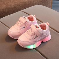 LED Batai Vaikams Šviečiantys Batai Pavasaris Ruduo Nauji Berniukų Sportiniai Batai Mergaičių Laisvalaikio Batai Apšviesti Vaikų Batai Vaikų Sportbačiai Tenis 21-insole13cm rožinė