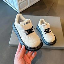 Boys Girls Casual Running Shoes Hook&loop Handsome Children Sports Shoes Soft Sole 2024 New Fashion Students Sneakers Trendy 26 smėlis