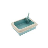Carver Semi-Enclosed Anti-Splash Cat Litter Box for Small Cats 38×30×12.5 cm gray