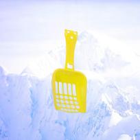 Large Hole Cat Litter Scoop for Tofu Pellets - Pet Supply Shovel Artifact Neutral yellow