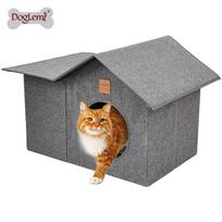 Cat Litter Stray Cats Outdoor Nest Dog Kennel Outdoor Rainproof and Sunscreen Pet Cat House Four Seasons Universal Cat Litter pilka spalva