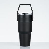 40oz 304 Stainless Steel Insulated Water Bottle Thermal Coffee Car Cup Cold Hot Mugs Vacuum Flask With Handle Straw For Sport Colors As Photo yellow