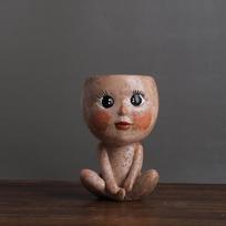 Nordic Creative Vase Cute Girl Doll Succulent Plant Flower Pot Home Decoration Decoration Ornament Resin Crafts Plant Pot