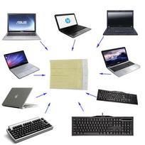 Baltas hebrajų nešiojamojo kompiuterio / darbalaukio klaviatūros abėcėlės lipdukas skaidriame fone one size