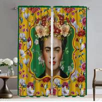 Blackout Curtain for Room 2 Panel F-kahlo Kitchen Curtains Home Interior Curtains Halloween Decoration Partition Shades Living W50xH70cmx2pcs-CL
