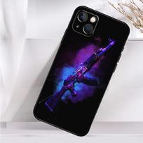 AK 47 Gun Phone Case For iPhone 16 15 14 12 11 13 Pro Max 7 8 Plus X XR XS Max 13 12 Mini Cover iPhone 12 blue