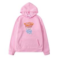 Street Style Basketball Hoop Pattern Fashion Male Clothes Y2k Man Hoodie Men Men's Clothing New in Hoodies & Sweatshirts Casual S rožinė