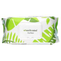Earth Rated, šunų drėgnos servetėlės, be kvapo, 100 drėgnų servetėlių yellow