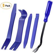 5PCS Auto Trim Removal Tool Kit No-Scratch Pry Tool Kit for Car Door Clip Panel & Audio Dashboard Dismantle Repairing Tool Kits blue