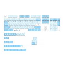 136 Keys  Profile Keycaps PBT 5 Sides DYE SUB Blue Snow Keycap For K61/64/68/84/980 Mechanical Keyboard for Key C