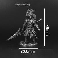 Vintage White Brass Dark Souls III Nameless King Anime Action Figurine Metal Game Character Model Collections Toy Gifts gray