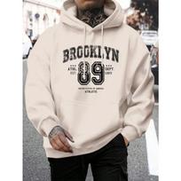 Brooklyn 89 Raidžių Spaudos Gobtuvėliai Vyriška Mada Patogus Gobtuvėlis Ruduo Minkštas Vilnos Gobtuvas Vyrams Kišenė Kišenė Šilti Viršutiniai Drabužiai Gobtuvėliai & Bėgimo Kostiumai Vyriški M smėlis