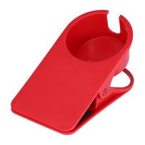 Drinking Cup Holder Stand Clamp Large Plastic Desk Side Clip for Computer Game Table red