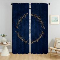 L-Rings Window Curtain for Room 2 Panel Elegant Room Curtains Home Interior Curtains Halloween Decoration Shades Partition Child W50xH70cmx2pcs-CL