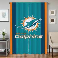 Langų virtuvės užuolaidos svetainei 2 vnt. užtemdančios užuolaidos durų užuolaida Miami D-dolphins pertvara miegamojo dekoracija W50xH70cmx2pcs-CL orange
