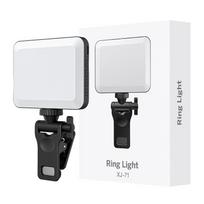 Mini prisegamas telefono LED apšvietimo lempa iPhone 16 15 14 13 X Samsung XiaoMi kompiuteriui, nešiojamajam kompiuteriui, konferencijoms, ant kameros, vaizdo apšvietimas juoda
