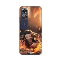 Coque Oppo A17 Demon Slayer Nezuko 3D art anime Manga copie Maniacase juoda