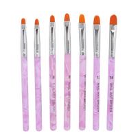 7 Packs Light Therapy Nail Brushes Nail Drawing Tools Round Tip Light Therapy Pen Nail Supplies for white