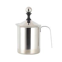 304 Stainless Steel Milk Frother Cup and Filter for Coffee Art 400ml 201 white