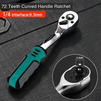 Torque Wrench,1/4  3/8  Steel High Torque Ratchet Wrench for Socket 72 Teeth Quick Release Wide Used Professional Hand Tool
